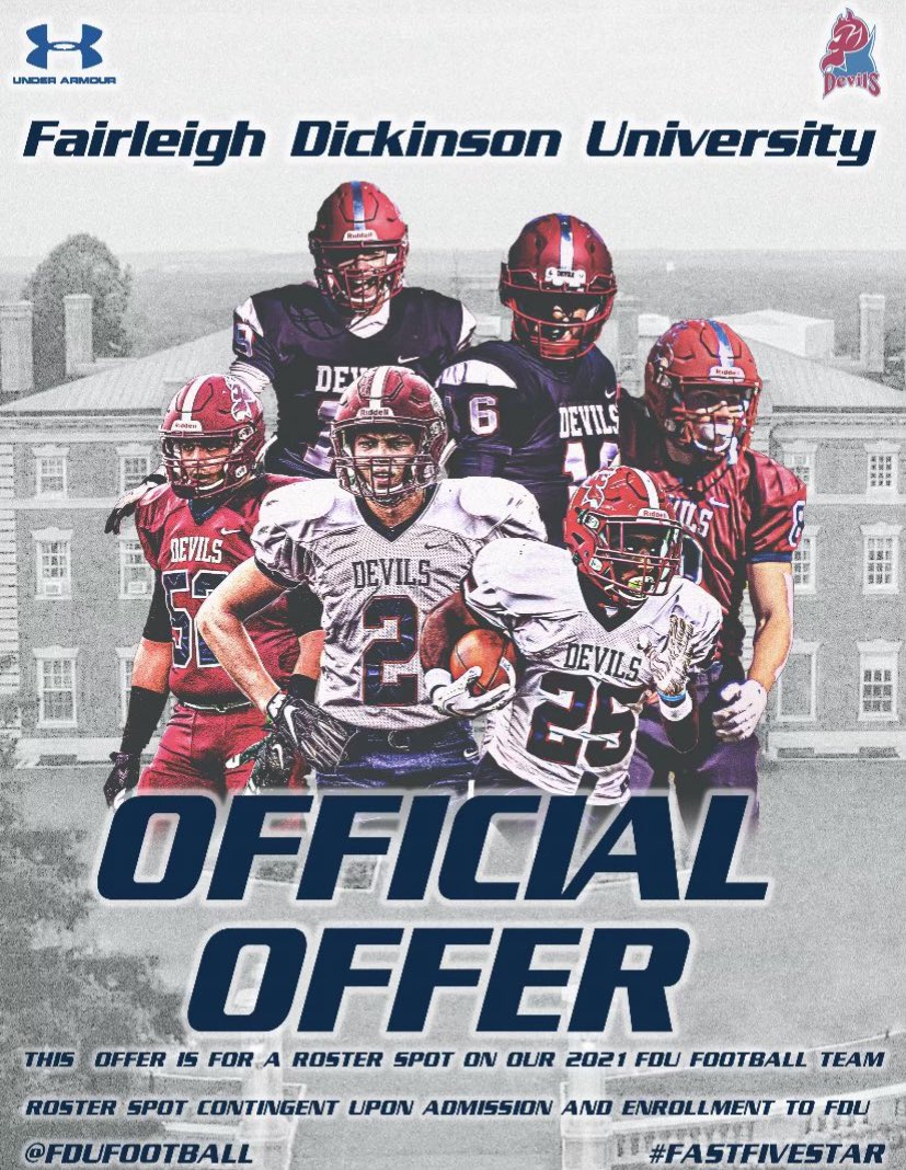 Excited to announce I have received an Official Offer from Fairleigh Dickinson. Thankyou to Coach Robertson <a href="/JimRobertsonQB/">Coach Robertson</a> and the rest of the coaching staff at FDU. <a href="/VinelandFB/">Vineland Football 🏈</a>