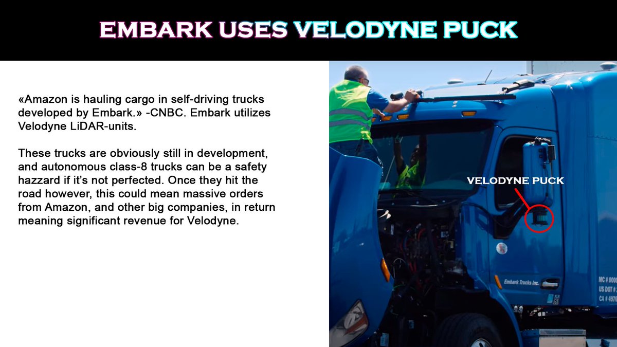  $VLDR DD TIME BOYS! I'll be providing some insights as to what I think may be the biggest catalysts both in the short-term, and the long term. As I go through all the companies Velodyne is related to, I'm amazed. People focus on autnomous vehicles too much. Velodyne does it all!
