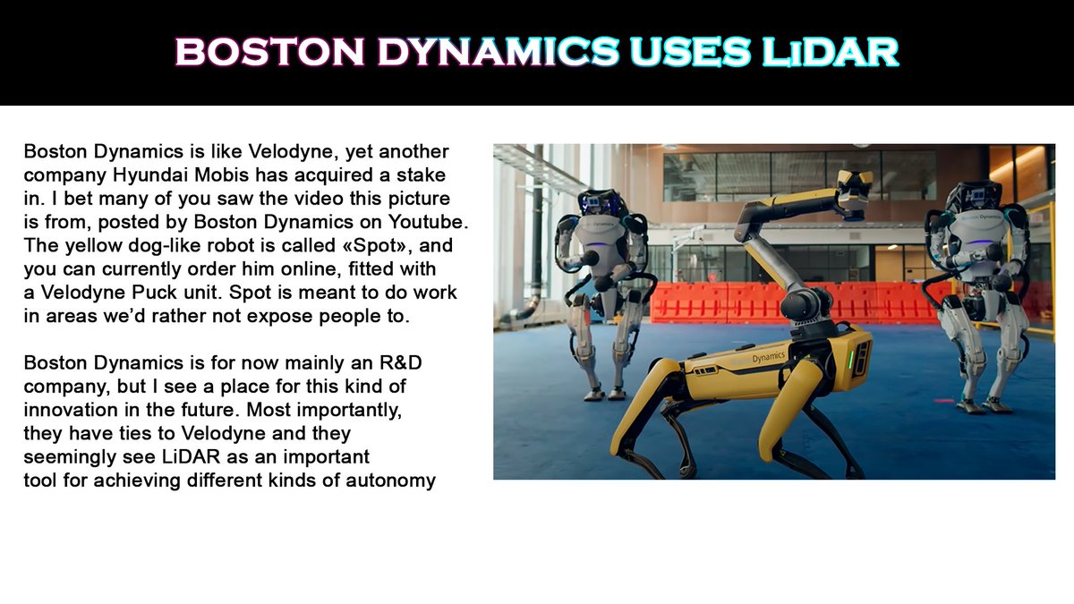  $VLDR DD TIME BOYS! I'll be providing some insights as to what I think may be the biggest catalysts both in the short-term, and the long term. As I go through all the companies Velodyne is related to, I'm amazed. People focus on autnomous vehicles too much. Velodyne does it all!