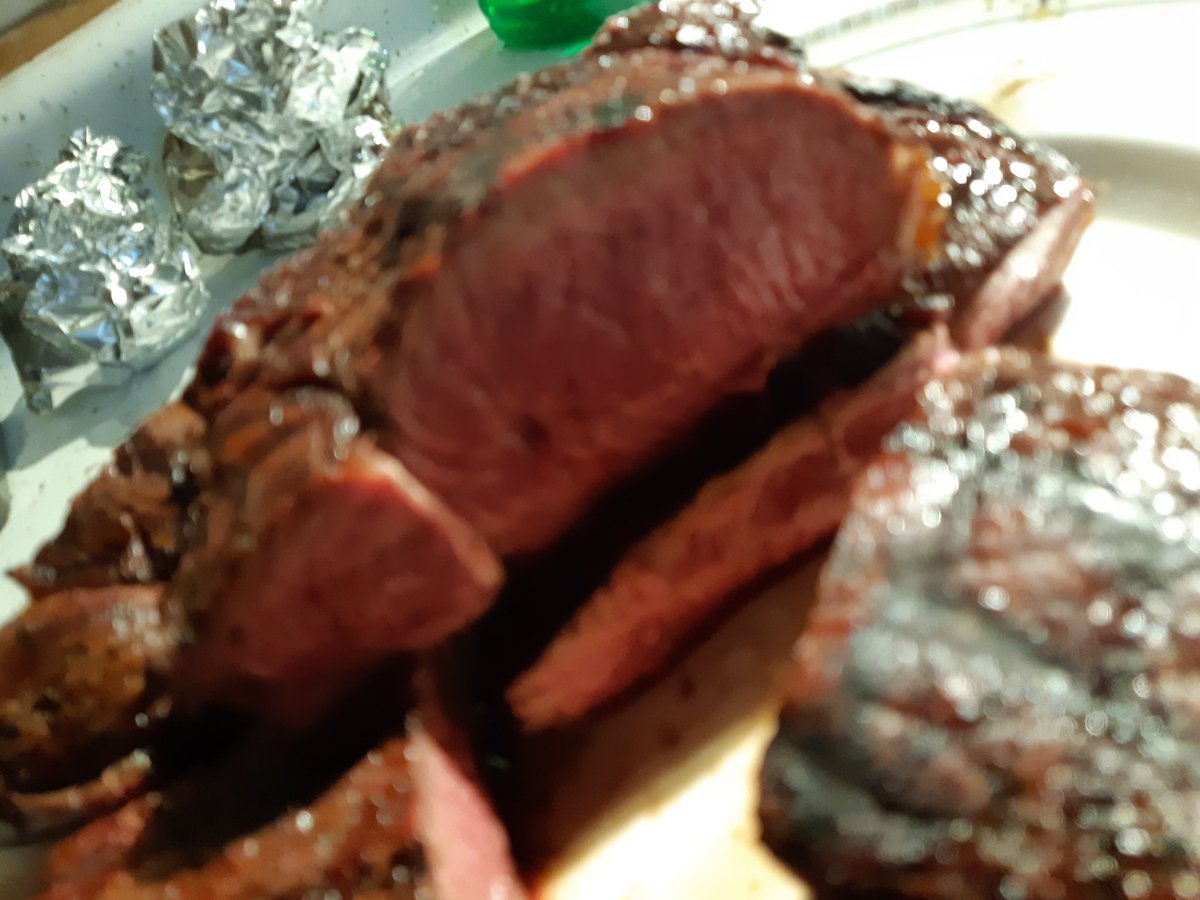 Feeling the love today, birthday dinner #bbq steak and champagne