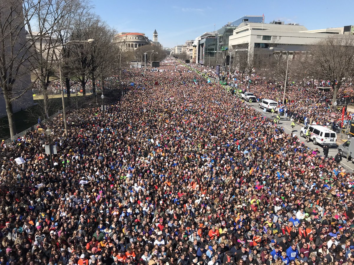 salwangeorges's tweet image. After seeing several people on social media share this photo claiming it showed the crowds gathered today in Washington D.C., I want to clarify that I took this photo on March 24, 2018 while covering the March for Our Lives event in the capital. The photo was not taken today.