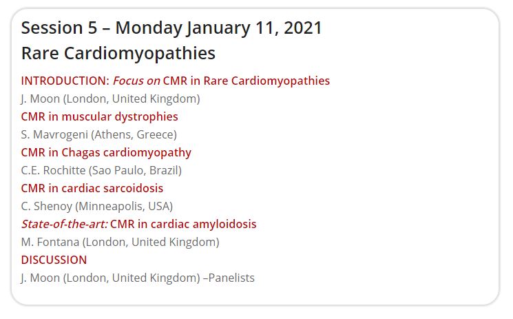 SCMRorg's tweet photo. Register and mark your calendars for "Substrates Analysis and Therapy in Arrhythmogenic Cardiomyopathies: The role of CMR". Sessions are free and each session is 1.0 AMA PRA credit. SCMR endorsed. Register for FREE here:  https://t.co/qIOiaRgNlH 
@_Intermeeting_  #WhyCMR https://t.co/huiuM21yIH