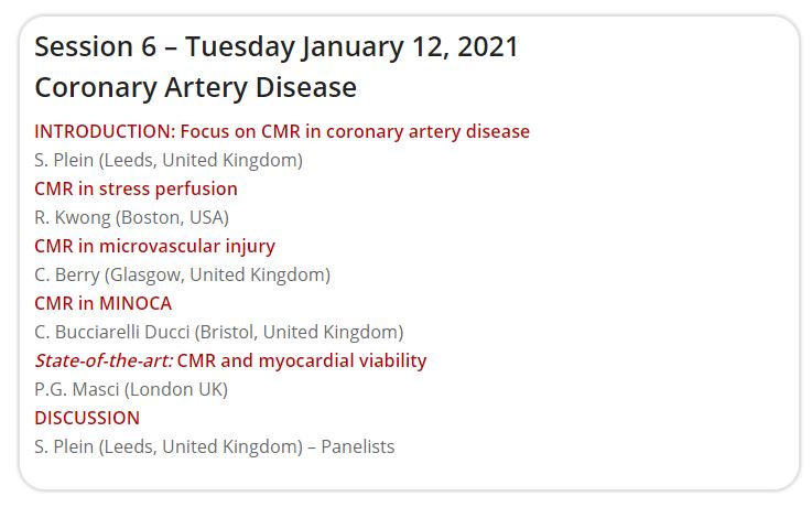 SCMRorg's tweet photo. Register and mark your calendars for "Substrates Analysis and Therapy in Arrhythmogenic Cardiomyopathies: The role of CMR". Sessions are free and each session is 1.0 AMA PRA credit. SCMR endorsed. Register for FREE here:  https://t.co/qIOiaRgNlH 
@_Intermeeting_  #WhyCMR https://t.co/huiuM21yIH