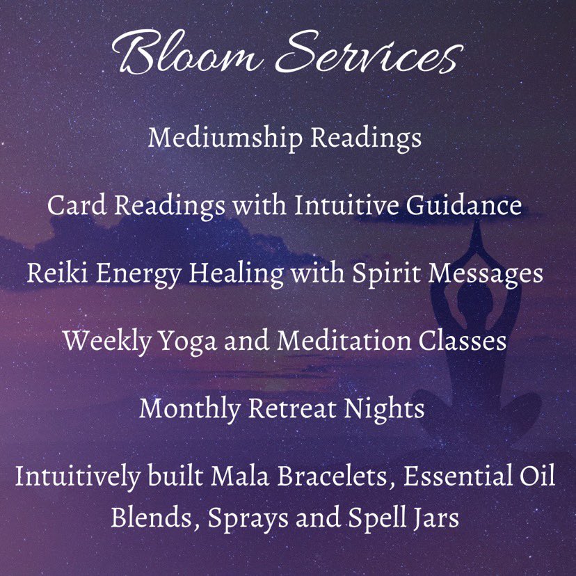 BloomWithJenn's tweet photo. Updated list of services at Bloom!  Currently a fully online supportive space for healing and balancing the mind, body and soul 💖 https://t.co/bTsLybBIxn