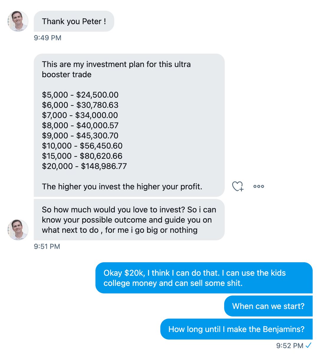 Yo  @PrestonPysh, fucking with one of your scammers.