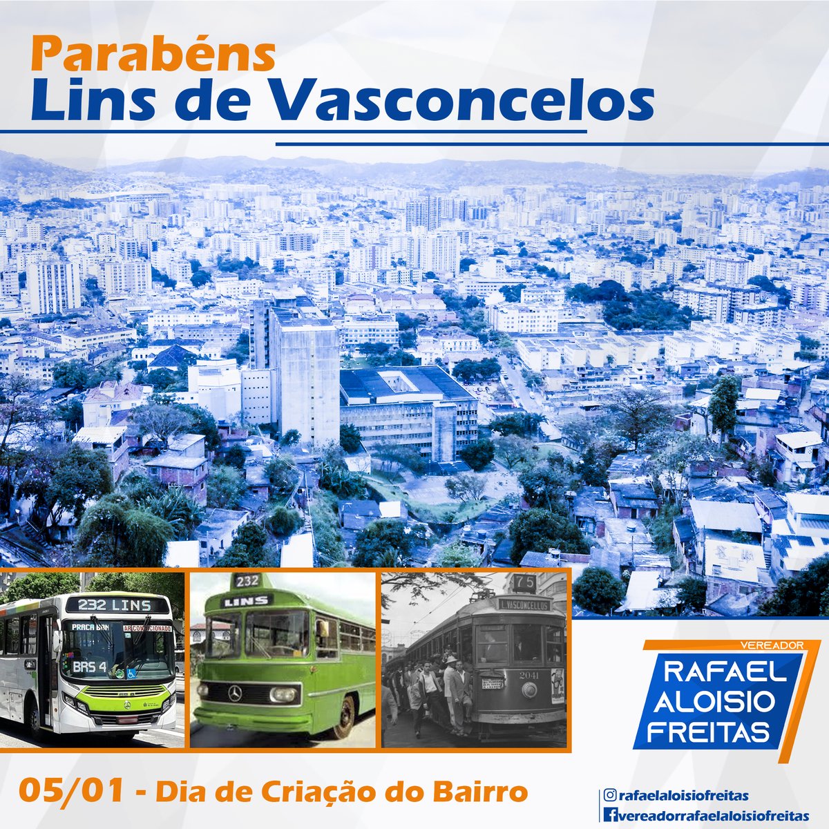 RafaelAloisioRJ's tweet photo. Parabéns ao Lins de Vasconcelos, bairro tradicional da Zona Norte carioca e que tenho orgulho de representá-lo na Câmara!

#linsdevasconcelos #lins #grandemeier #zonanorte #vereadorrafaelaloisiofreitas #vereadorrj #camarario #riodejaneiro #otrabalhonaopara #porfavorsecuida https://t.co/Tmhf01UAEA