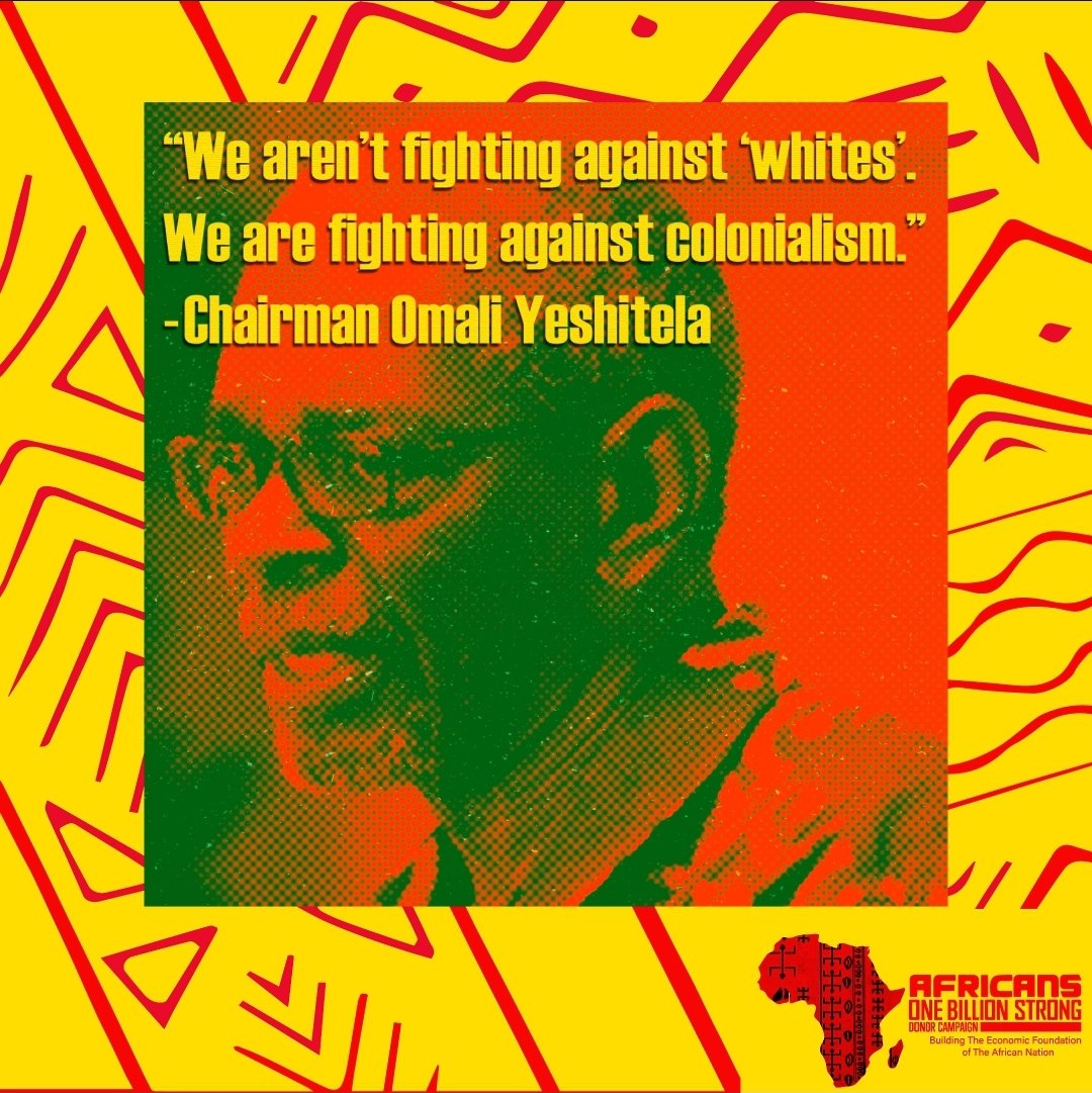 _aobsdc_'s tweet photo. “We aren’t fighting against ‘whites,’ We are fighting against colonialism.” -Chairman Omali Yeshitela
#aobs #african #donate #blackpower #APSP #blackpowermovement #economicdevelopment #independence #blackpowerblueprint #BPB #blackeconomics #blackownedbusiness #blackcom https://t.co/VI1owyLT3T