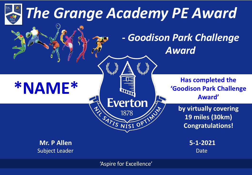 TheGrangeAcade1's tweet photo. PE Fitness virtual Challenge 2021 - more details to follow on Microsoft Teams. 
Where can you get to in the North West? Can you conquer Everest?@Grange_School https://t.co/kS7cQupUJk