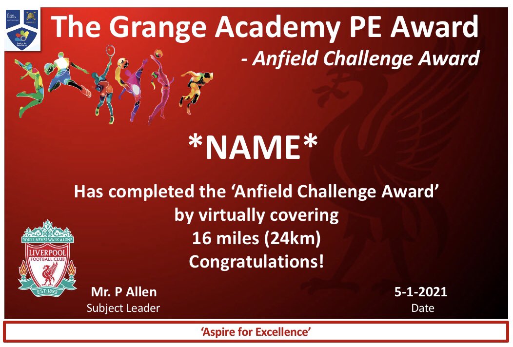 TheGrangeAcade1's tweet photo. PE Fitness virtual Challenge 2021 - more details to follow on Microsoft Teams. 
Where can you get to in the North West? Can you conquer Everest?@Grange_School https://t.co/kS7cQupUJk