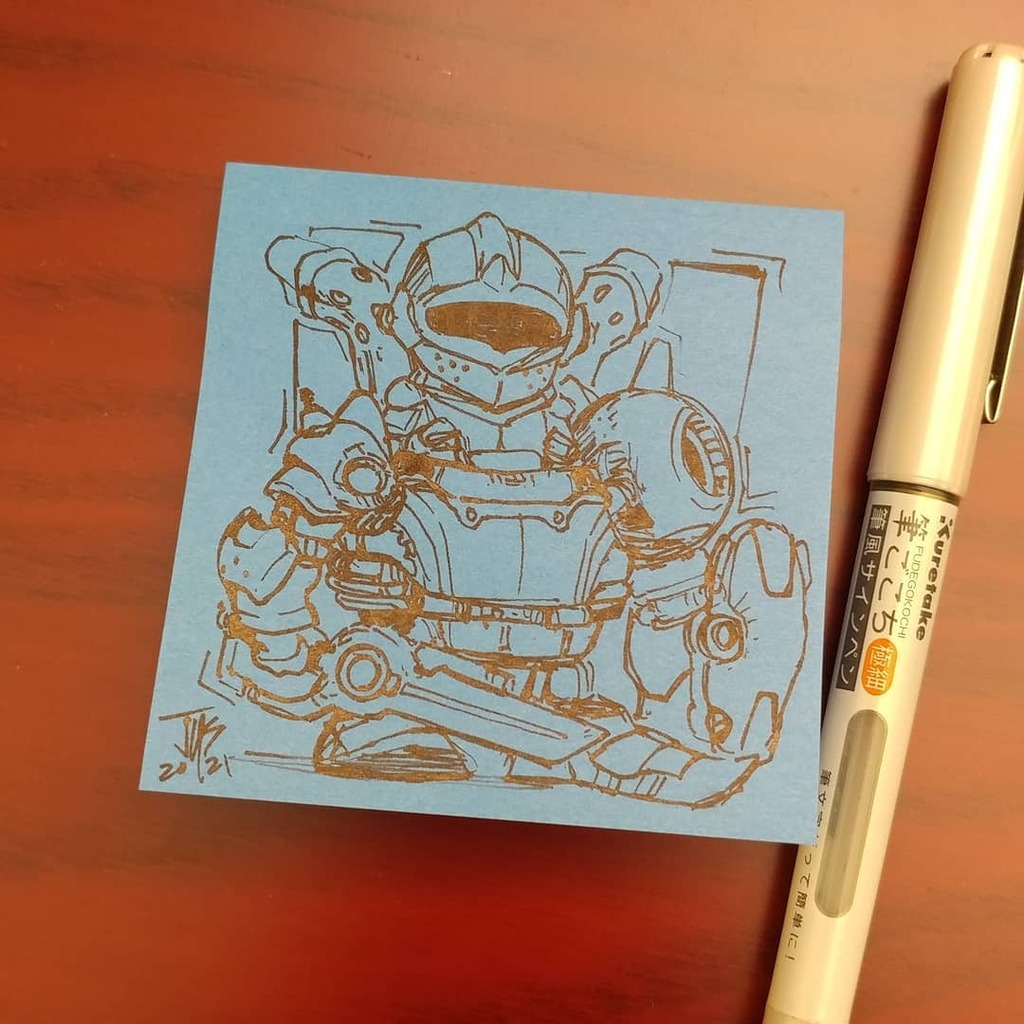 JYK_AllDay's tweet photo. Knight rider! This can be a fun take on the medieval genre. I maaaay try some more!
.
#art #sketch #postitnote #stickynotes #drawing #knight #hdar #hyperdimensionarmorrider #fantasy #mech #mecha #jyk_allday https://t.co/Ig5clYttWk https://t.co/zOt2scOBCO