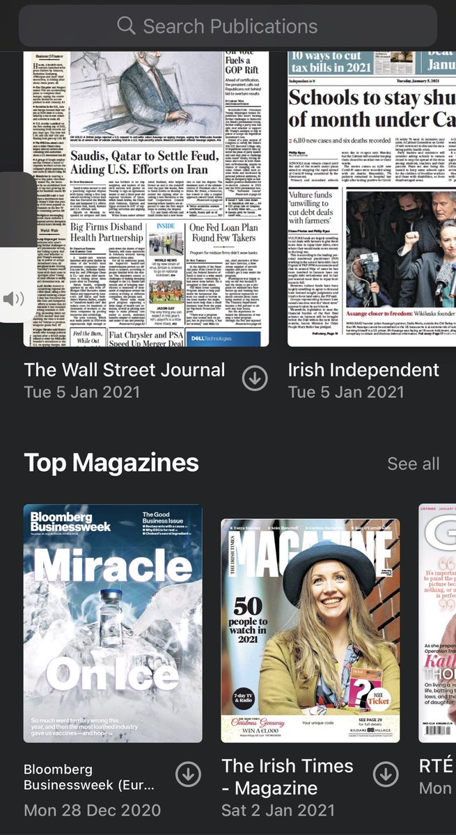 You also get FREE access to  @PressReader which allows you to download over 7000 Irish and international newspapers and magazines. This usually costs €30 a month.