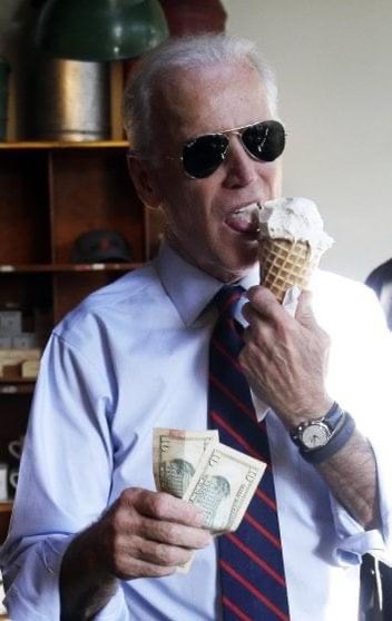 at different ice cream shops, proudly holding up a cone like the Statue of Liberty, or playing it cool while wearing Ray-Ban aviators, cone in one hand and cash in the other.