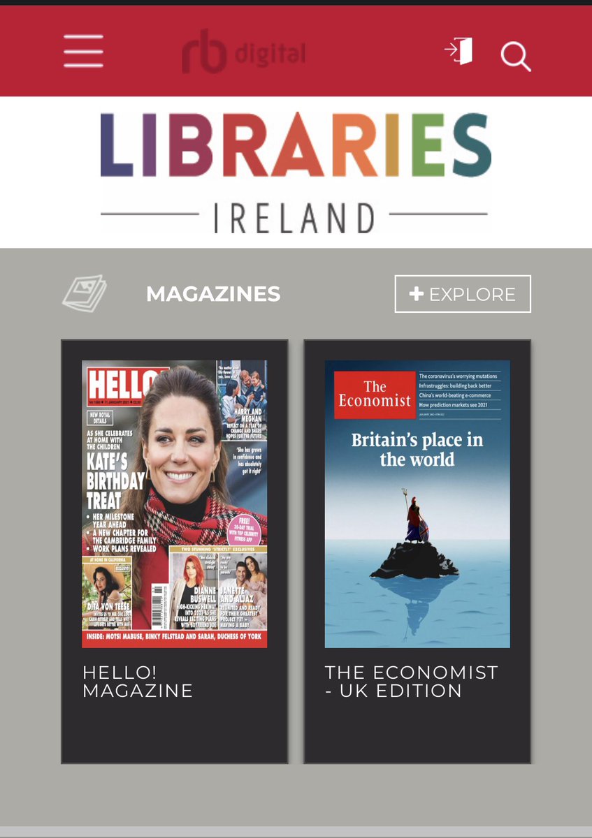 With your free library membership you also get access to  @RBdigitalUK for even more great free magazines.