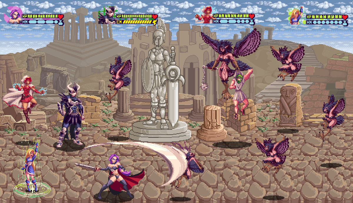 ValeriaPriestes's tweet photo. Hi guys, I wanted to post this earlier in celebration of reaching 3K followers but it took a little longer.

I am very grateful to my artist friends who made this MockUp together

Background: @ChoriDr 
Characteds: @Nurgoth

#pixel #pixelart #indie #indiedev #Beatemup https://t.co/kHJ2PJLlBu