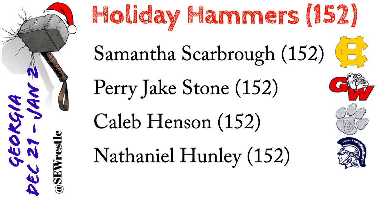 GA Holiday Hammers at 152

southeastwrestling.com/hammer/2021/1/…