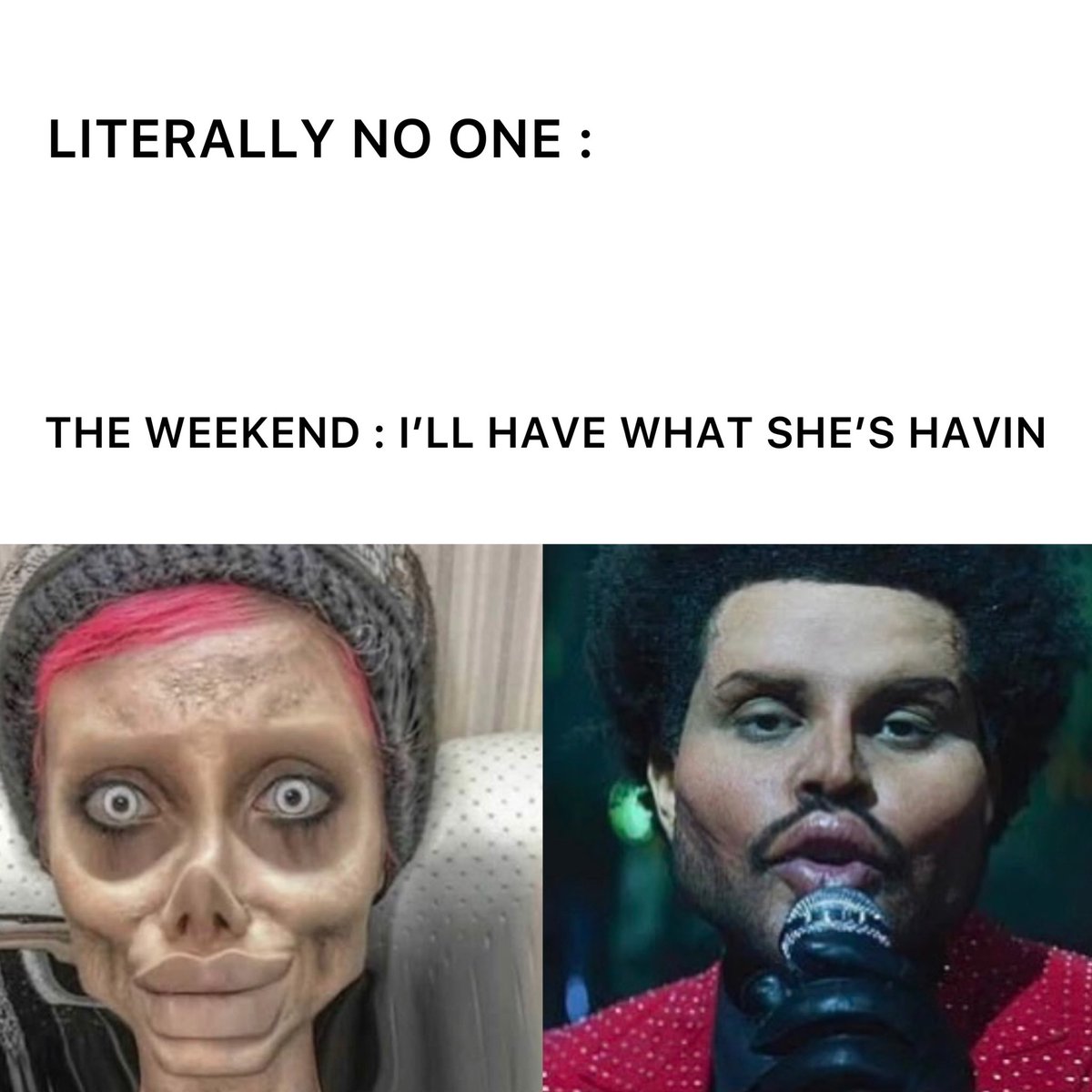 Qbitgolf's tweet photo. I couldn’t help myself 😂
#TheWeekend #TheWeekendFace https://t.co/P0V2bmL2xM