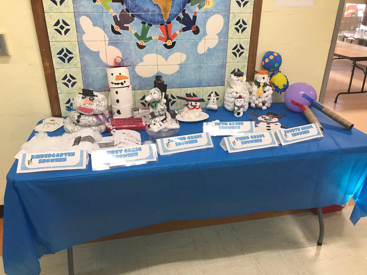 kanner_jamie's tweet photo. Last month, families participated in the Family STEAM Challenge and designed snowmen. Then, students showcased their creativity by displaying their festive snowmen in the lobby! @WantaghSchools @MandalayEl @ForestLakeWsd @schooldaddy21 https://t.co/pX2zO8kmtx
