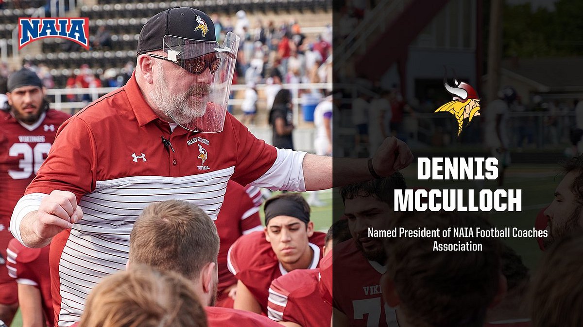 VCSUVikings's tweet photo. VCSU's Dennis McCulloch named president of NAIA Football Coaches Association
 - https://t.co/TRaLqhKcXR https://t.co/n2X605IInY