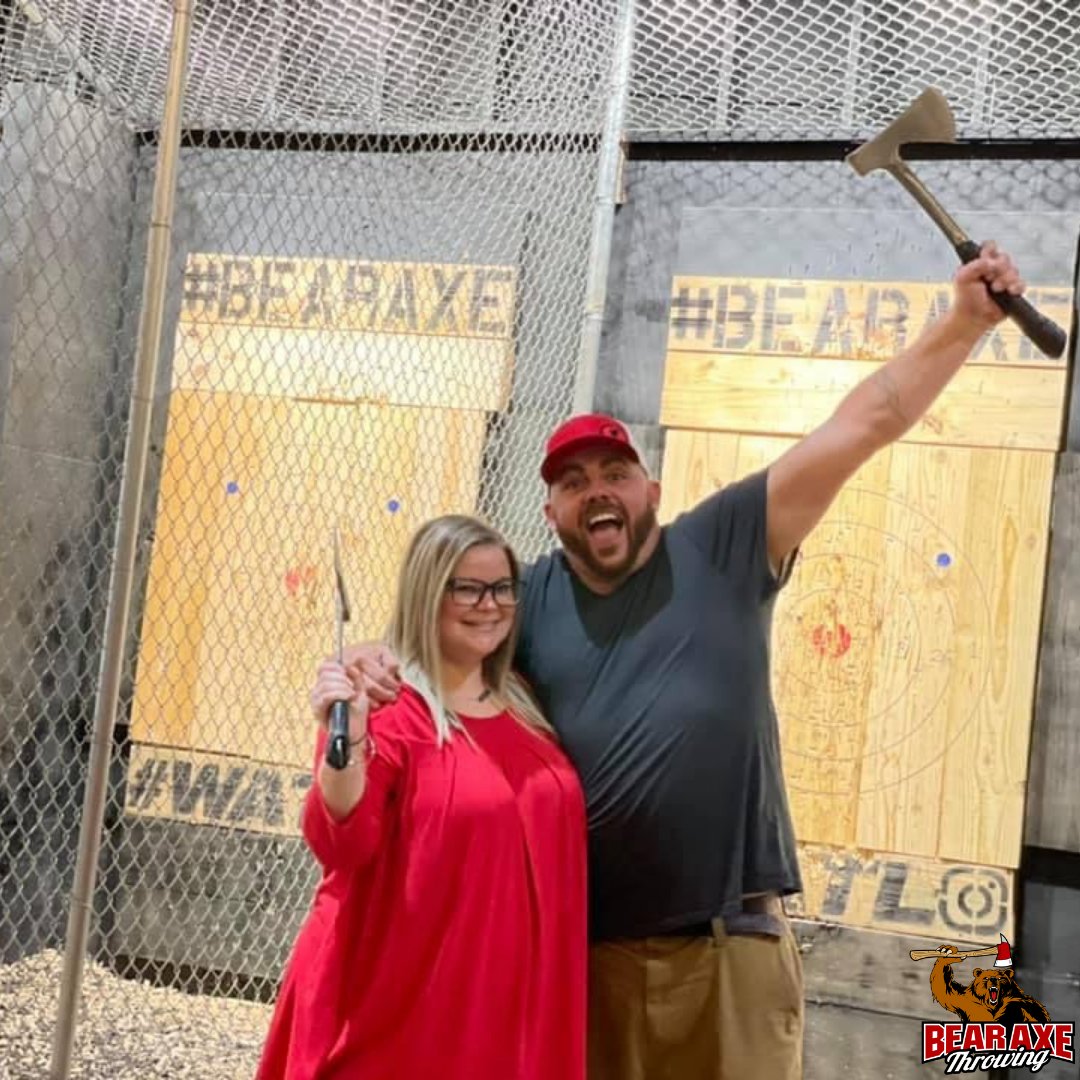 bearaxethrowing's tweet photo. Celebrate the first Tuesday of the year in the cages! 
📷: Brandy Saxon
#bearaxe #bearaxethrowing #watl #axes #axethrowing #savannah #pooler #datenight #familyfun #newyear https://t.co/L3rqoT4pQm