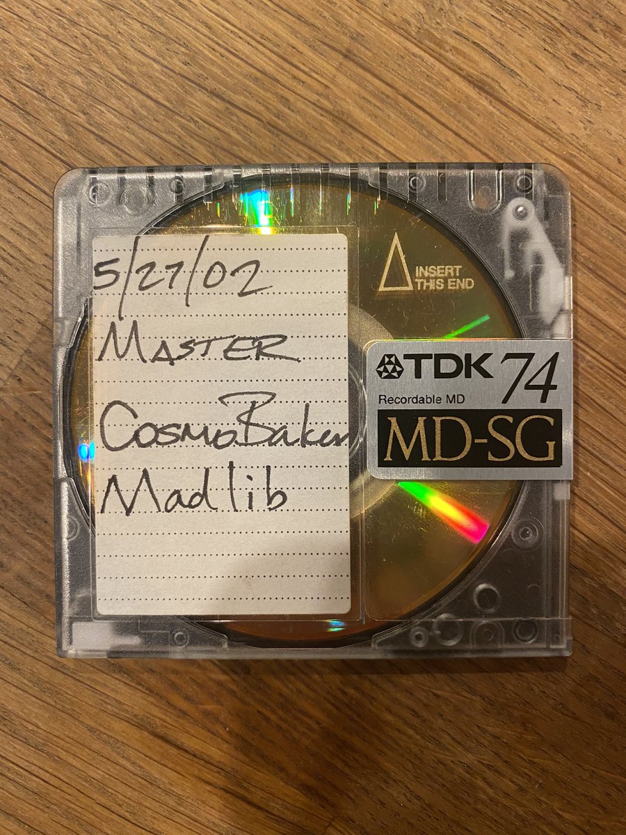 Thread: Reflecting on my MF DOOM thread, I’m convinced I have that show recorded on minidisc. I recorded EVERYTHING and have so many minidiscs, mostly unlabeled though. Here are some that do have labels:Me & Madlib, April of 2002. This was a fun show!