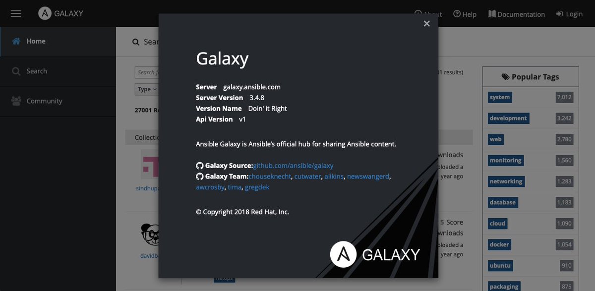 Ansible Galaxy doesn’t feel like it’s moved past the IBM acquisition which is a shame bc its enormous volume of content really calls for a best-in-class discovery experience.