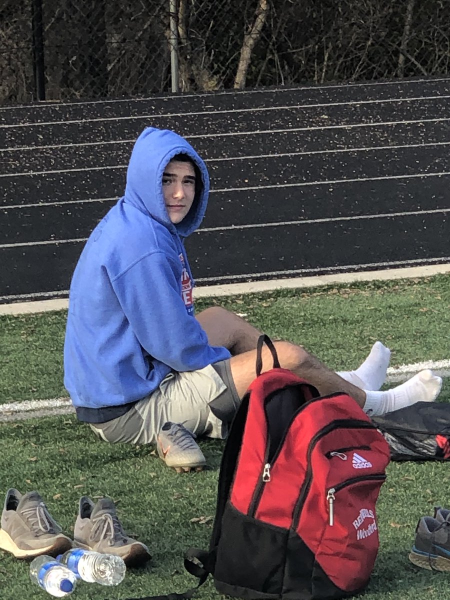 HallsSoccer's tweet photo. Happy 17th to our fearless leader, @PatrickMcWill13! Even showed up to conditioning for it. Look at how happy he is! https://t.co/uXmMmO1EMO