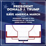 I will be speaking at the SAVE AMERICA RALLY tomorrow on the Ellipse at 11AM Eastern. Arrive early — doors open at 7AM Eastern. BIG CROWDS! 