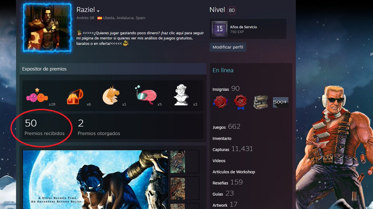 Raziel_BPN's tweet photo. Gracias por tanto amor en @Steam😍un placer compartir y aportar mi granito de arena a la comunidad de PC #PremiosSteam #Steam #PC #Gaming #Guias #Reviews #Reseñas #Analisis #PCGaming #videojuegos #premios #TiendaDePuntos #TiendaDePuntosSteam https://t.co/LCrjpxAwGv