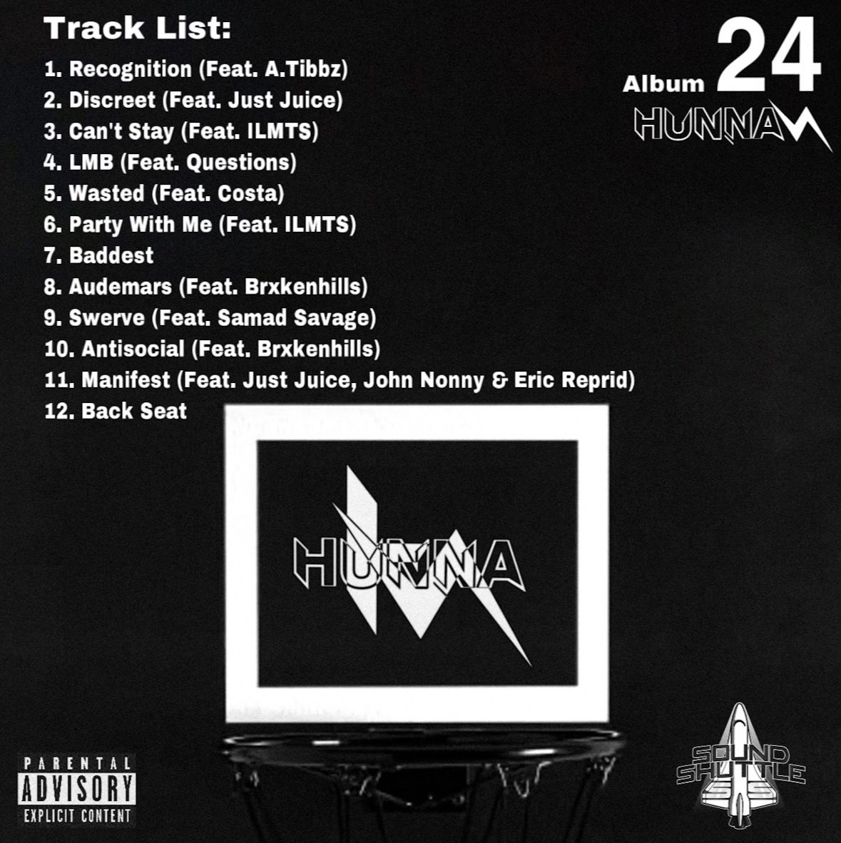 hunna_v's tweet photo. Album cover &amp; Track list with the most talented artist I know @JustTheJuice @samadsavage @iAmQuestiions @Brxken_Hills @atibbz @DquanCage @the_nonny @EricReprid https://t.co/FVOfkbDyIr