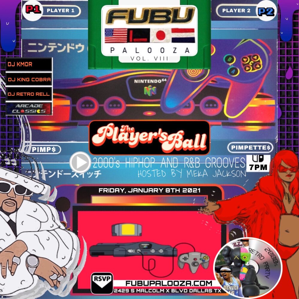 dontfollowmekaa's tweet photo. BRINGING #FubuPalooza BACK FOR MY BIRTHDAY!!!! 🇺🇸🇯🇵🇾🇪

FRIDAY, DONT MISS THE BIGGEST 2000’s PLAYER’S BALL ▶️🎮

CALLING ALL PIMPS, PIMPETTES &amp; BALLERS 🏆

GROOVY TUNES BY @DJ_Kmor @DjKingCobra

PLAYING YA FAVORITE CLASSICS FROM THE 99’ &amp; 2000’s 💽

RSVP 🎟 https://t.co/n1NAndgki7 https://t.co/aNgNWfj9jc