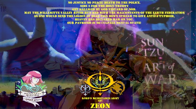 karn_haman's tweet photo. I plead the defense of I graduated from the university of Screw you Amerikkka, My Patronis is No Culpable Mental State  #ACAB #BlackLivesMatter #McMinnvilleOregon97128 @MacPolice    
 
PS God Declared war on you, 

Yours truly 

DEUS VULT!

~White Joseph Kony https://t.co/iH5RRfZBAi