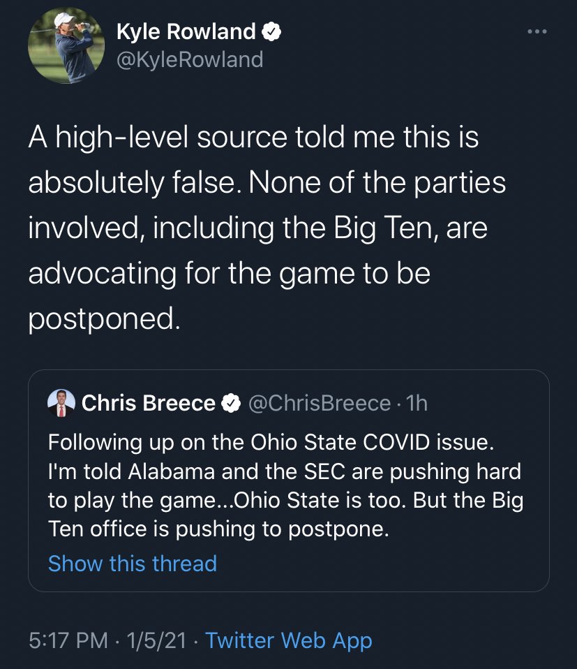 BarstoolOSU's tweet photo. Ohio State isn’t trying to postpone the game, so that’s just blatantly false. But even if Justin Fields was hurt, no one is scared. We beat your ass with a third-string quarterback last time, remember? https://t.co/zs1B8ztwTU