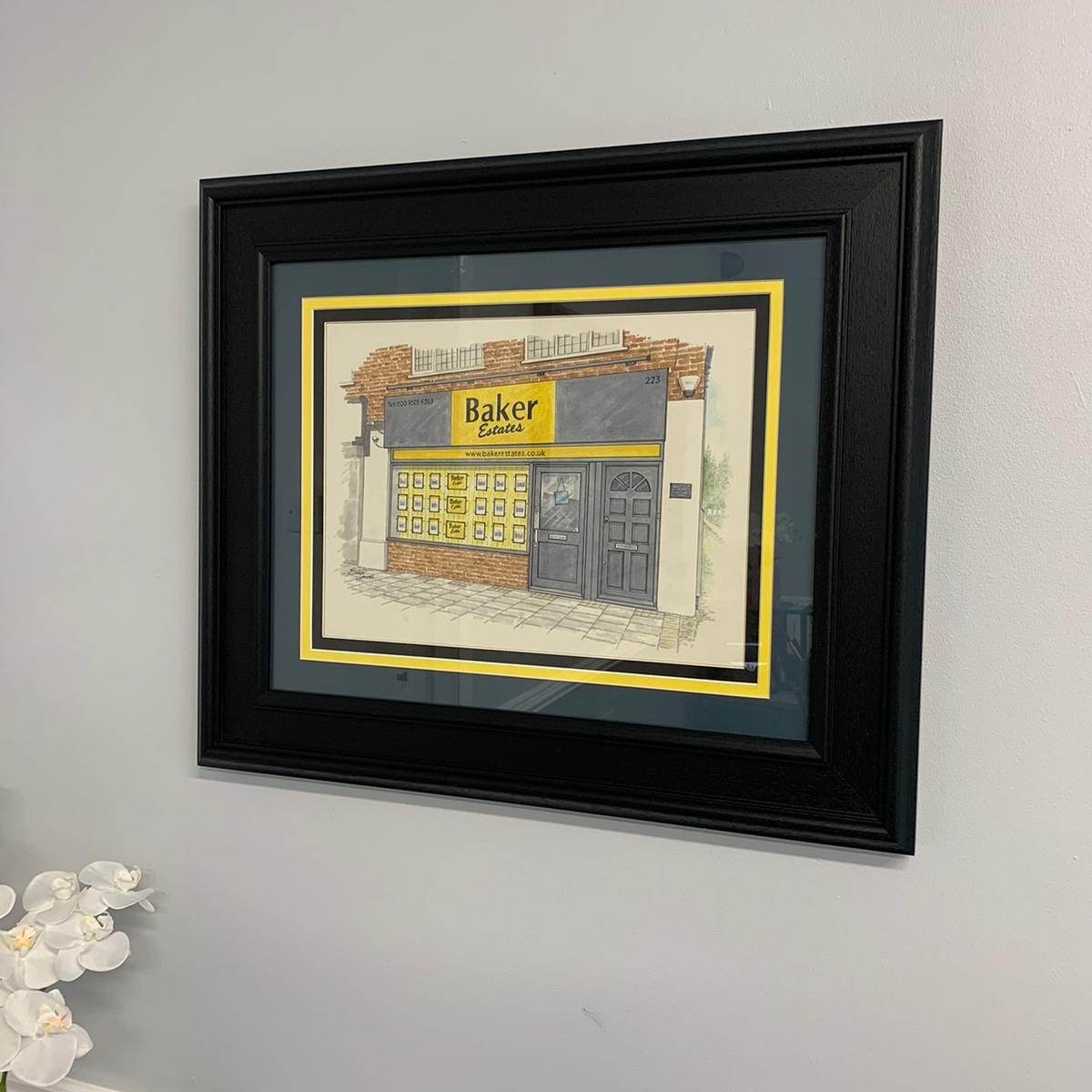 BakerEstates's tweet image. So delighted to have this hanging in our office, an original water colour of our shop front #Hainault #PhotoOfTheDay #sellinghouses #estateagent #localagent #artwork