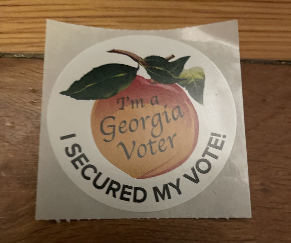 TCoad1's tweet image. Today was truly a beautiful day to vote in Atlanta, and the in-person experience was very smooth (thanks, poll workers!). I’m eager to see results and thankful the ads will be ending...though our house will miss @ReverendWarnock’s cute puppies! #keepthepuppies
