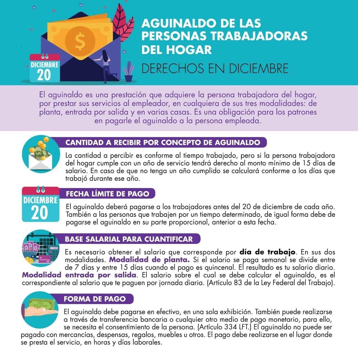 ¿Vives en México, eres trabajadora del hogar y aún no te han pagado tu aguinaldo? Conoce sobre este y otros derechos descargando la aplicación Dignas: https: // ed.gr/c3e3i #DerechosDeDiciembre @CACEHmx