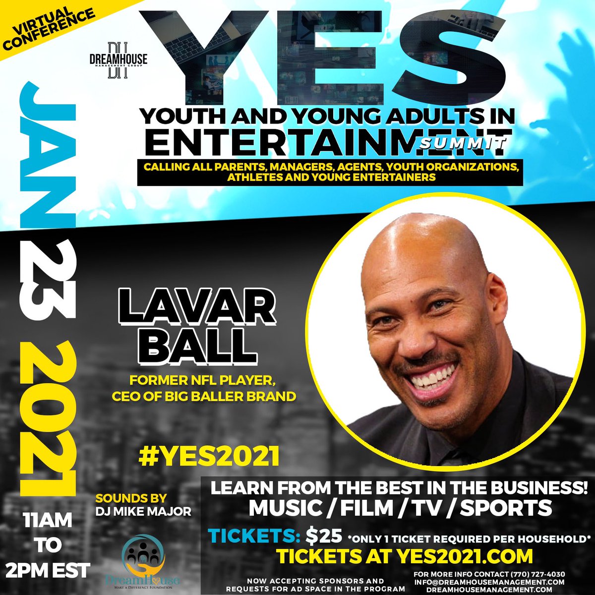 Meet me at the Youth & Young Adults in Entertainment Summit on January 23rd! This is an event you don’t want to miss! Visit YES2021.com for details. #YES2021