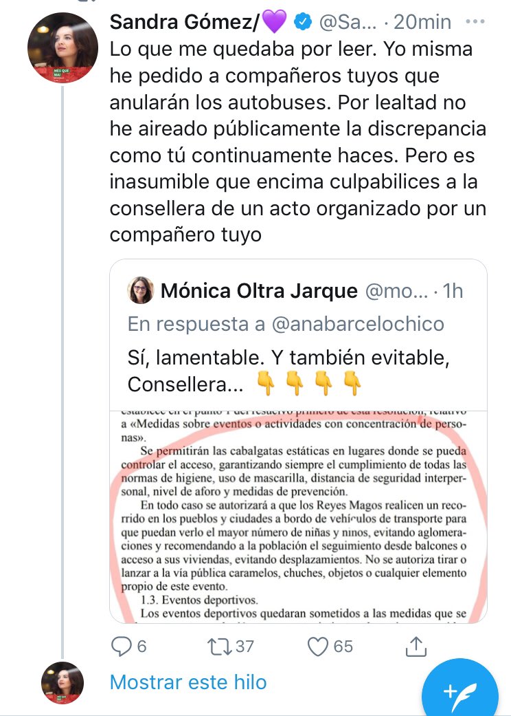 inma_lidon's tweet photo. Bochornoso espectáculo el que están dando los políticos valencianos esta noche por un grave error de TODOS (incluidos quienes acudieron libremente a la aglomeración) https://t.co/aQXbdjFw8Q