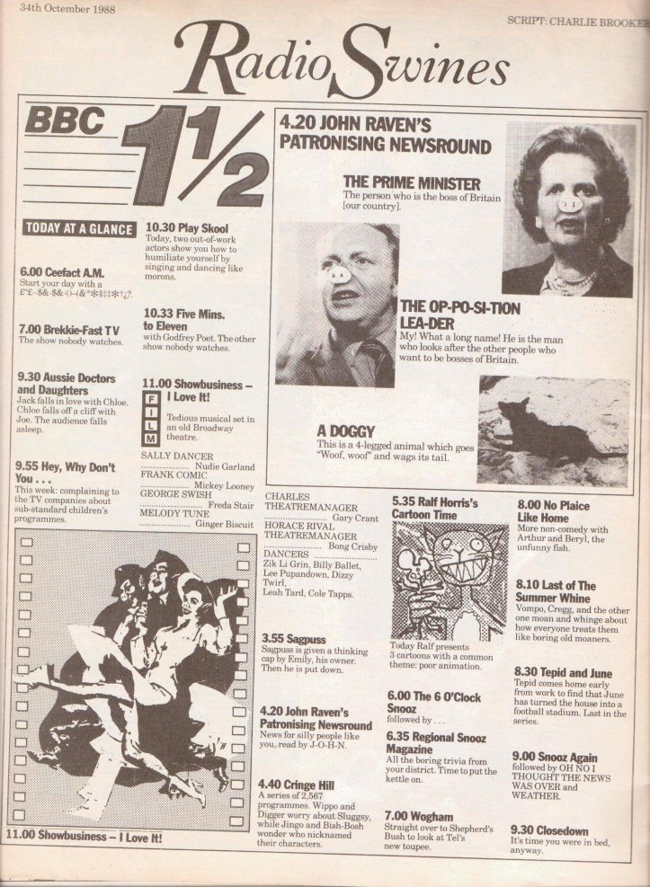 Like all big joyful razzle-dazzle musicals, however, Singin' In The Rain always makes me think of Showbusiness - I Love It!, the highlight of this astonishingly good Radio Times parody a fourteen year old  @charltonbrooker wrote for Oink!...