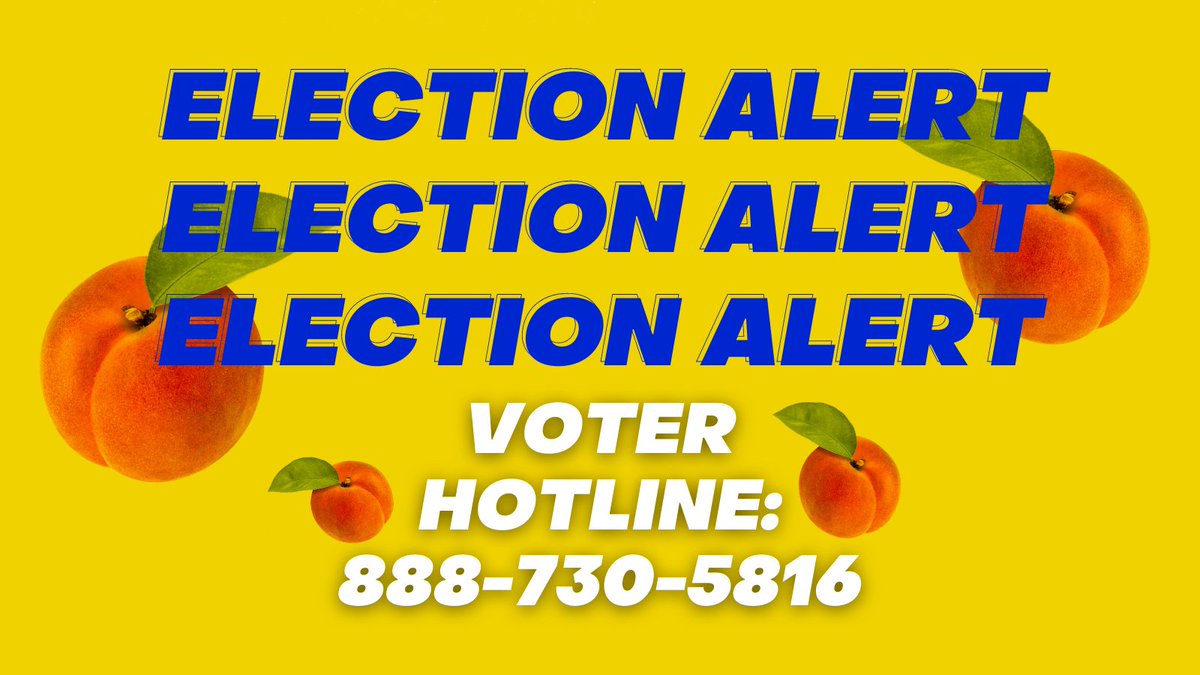 AllYall4GA's tweet photo. 🚨 If your assigned polling location is Old Courthouse in Chatham County, your hours have been extended to 7:33! 

If you are in line by 7:33pm, STAY IN LINE! They must let you vote. 

If you have any issues or questions, call the Voter Protection Hotline at 888-730-5816. #gasen https://t.co/O55prooniu