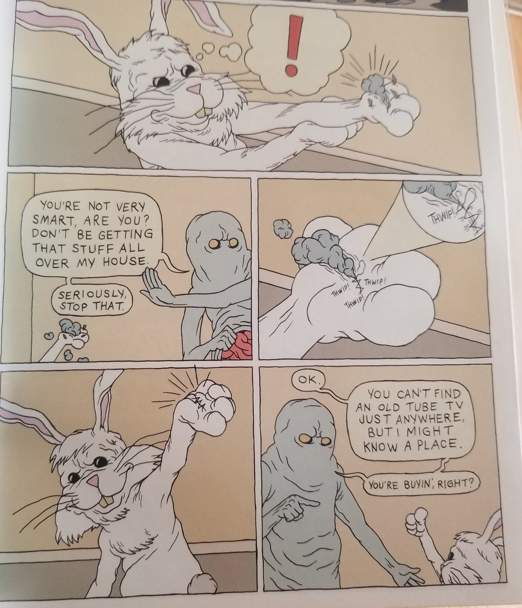 Apt_113's tweet photo. #GuttGhost & @Stabbitybunny #1 from @scoutcomics by @EnzoGarza & Richard Rivera. Wild ride & intro to the characters! Questing for a TV after a ravager of worlds squirrelbeast sighting. Stabbitty's silence is too funny. I'd read this team again. Hope Rivera is doing well! https://t.co/mXozGxaHVO
