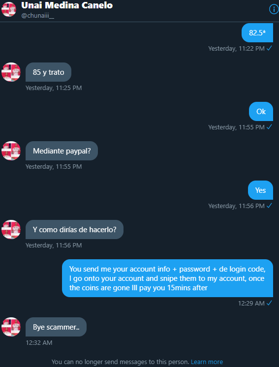 FUT_COINEXPRESS's tweet photo. This is how snipe method works! If youre unaware, I can explain it to you but if you dont want to get banned, this is how you do it.

No exceptions! SAFETY is our NUMBER 1 priority! https://t.co/r42e3CdWJW