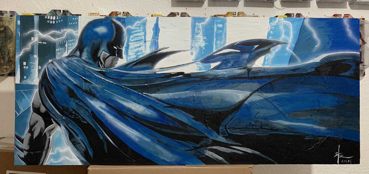 ArqCass's tweet photo. “El Señor de la Noche”
Acrílico en Lienzo Texturizado.
1.20x.50
#Batman #painting #canvas #DC #dccomics #thebatman #artemexicano https://t.co/IL1TcGrKiA