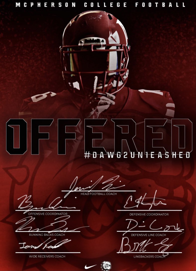 TrapperEnsor's tweet photo. I just wanted to say thank you to McPherson college for being my first offer!#GoBulldogs 
@MACBulldogsFB @CoachJFisc https://t.co/eGAWijwaTY
