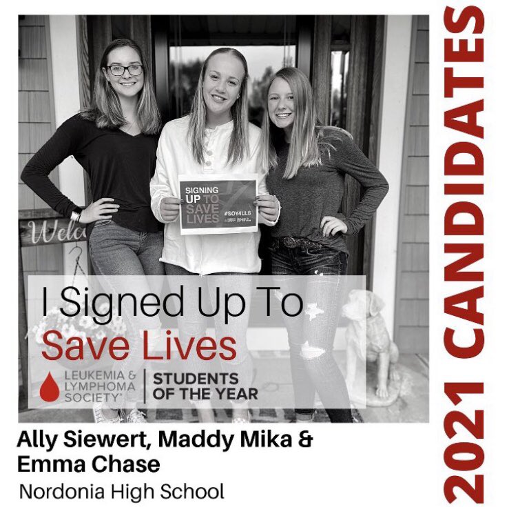 SiewertChrisy's tweet photo. Nordonia High School’s campaign for The Leukemia and Lymphoma Society’s Student of the Year officially kicks off this weekend.  Ally and her team are raising funds to fight blood cancers and need your help.  Show this flier at Chipotle from 4-8pm on Monday, January 11th! https://t.co/qvMWIqYeJw