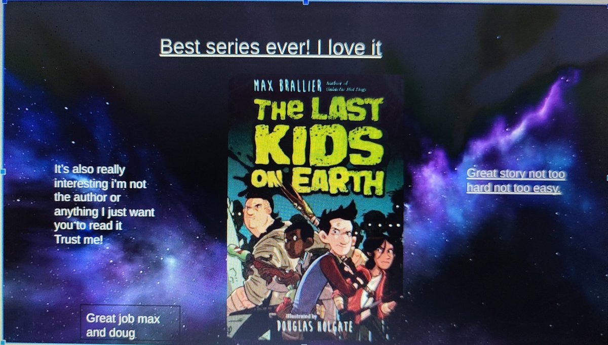 Cee_Bro_Dee's tweet photo. @lastkidsonearth My son made this today and asked if I could send it to Max and Doug. He absolutely loves these books. https://t.co/o224dTKd3b