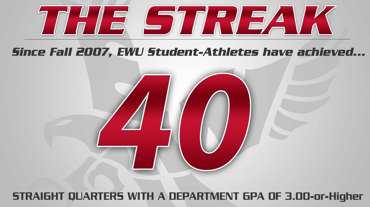 The streak continues! 

That's 4⃣0⃣ straight quarters above a 3.0 GPA for our student-athletes.

📰--> goeags.com/news/2021/1/5/…

#GoEags