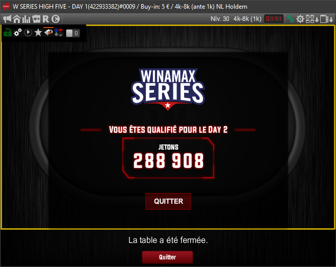 ngba3287's tweet photo. ✅Qualifié✅ pour le #Day2 du #HighFive 
#Winamax #WSeries #MTT 6max
#Poker 
#Xeester #OpenCards https://t.co/vBVxYWxCb0