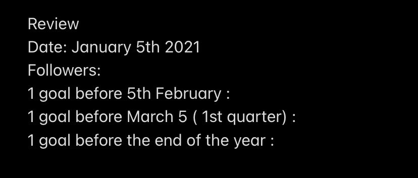 stxceolika's tweet image. For anyone who missed the challenge 

Note down your followers across all social platforms &amp;amp; set up a timeline for your goals 

 #LockdownContent