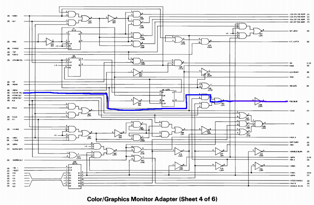 it snakes across another schematic page...