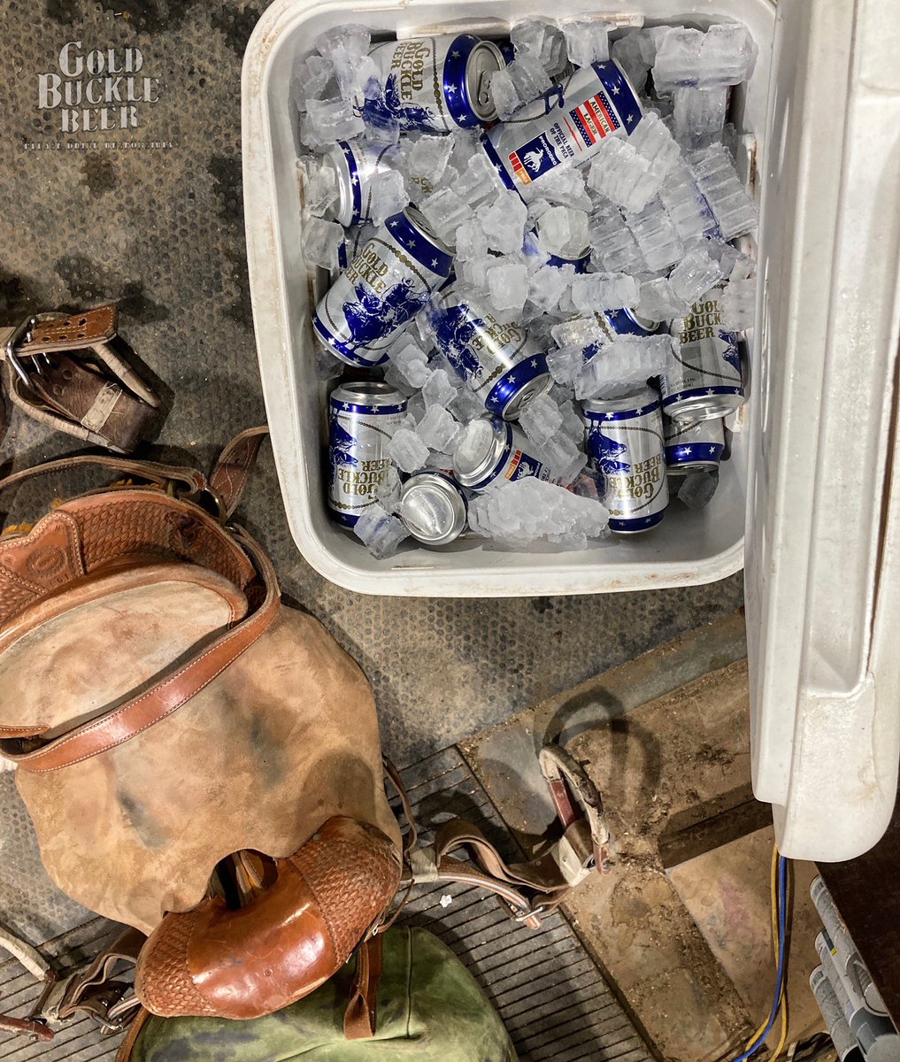 Best place to drop your gear? Next to a cooler full of #GoldBuckleBeer. #GoForTheBuckle ⠀⠀⠀⠀⠀⠀⠀⠀⠀
•⠀⠀⠀⠀⠀⠀⠀⠀⠀
•⠀⠀⠀⠀⠀⠀⠀⠀⠀
•⠀⠀⠀⠀⠀⠀⠀⠀⠀
#DrinkResponsibly #Beer #Brewery #MadeInAmerica #Beerstragram #Rodeo #Cowboy #WeAreProRodeo